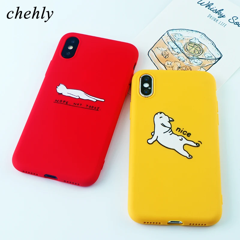 Funny Phone Case for IPhone 6s 7 8 11 Plus Pro X XS Max XR Cute Animal Cases Soft Silicone Fitted Cell Accessories Covers | Мобильные