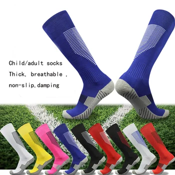

New Adult Professional Sports Soccer Socks Knee High Football Sock Europe Soccer Club Breathable Training Running Socks