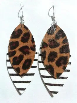 

PU Leather Earrings for Women Leaf Multicolor Leopard Statement EarringsTrendy 2020 Bohemia Jewelry New Hot Wholesale