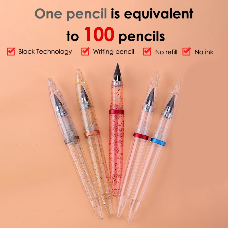 New Acrylic Technology Unlimited Writing Eternal Pencil Without Ink Pen Magic Sharpening | Канцтовары для офиса и дома