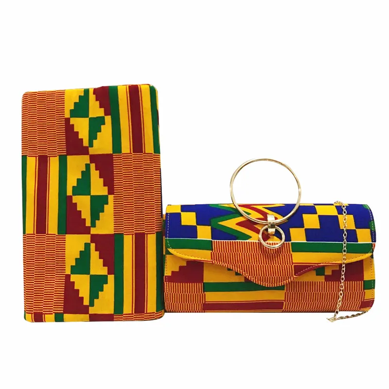 Pretty african kente prints fabric wax fashion ankara bag match wax fabric real wax print fabric