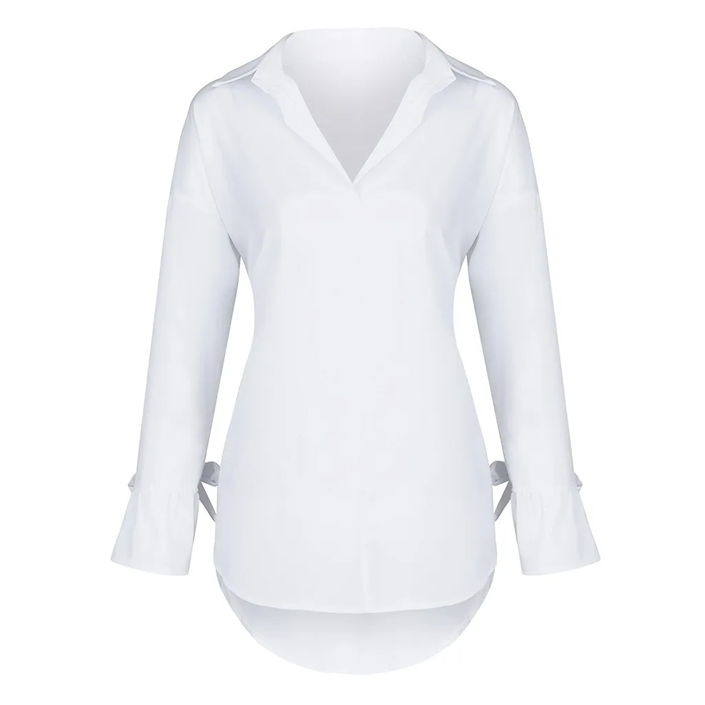 Spring Long Sleeve tops Women Casual shirt top Lapel Shirt 2020 fashion Plain Print Blouse Plus size shirt tops blouses women