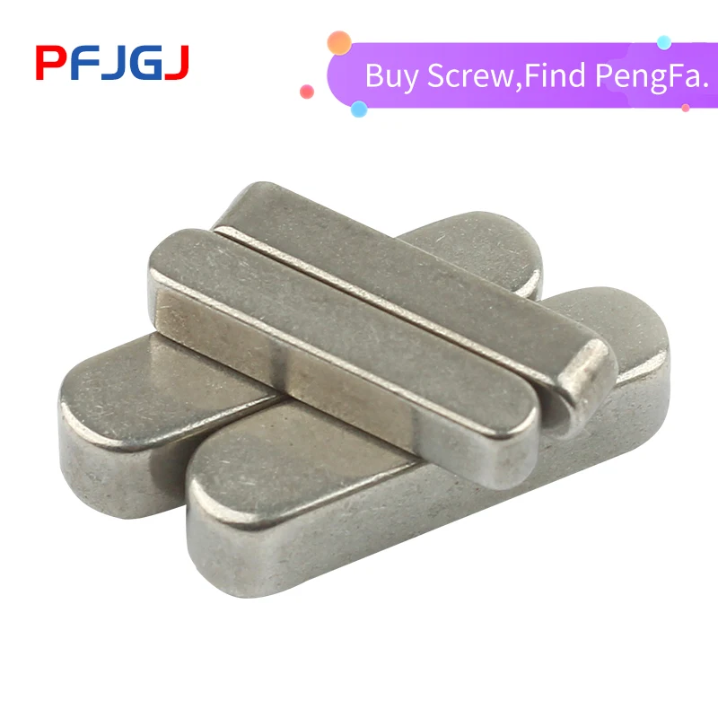 

Peng Fa M3 M4 M5 M6 304 stainless steel rounded corner Flat key pin Square steel Semicircular flats Type A keys pins