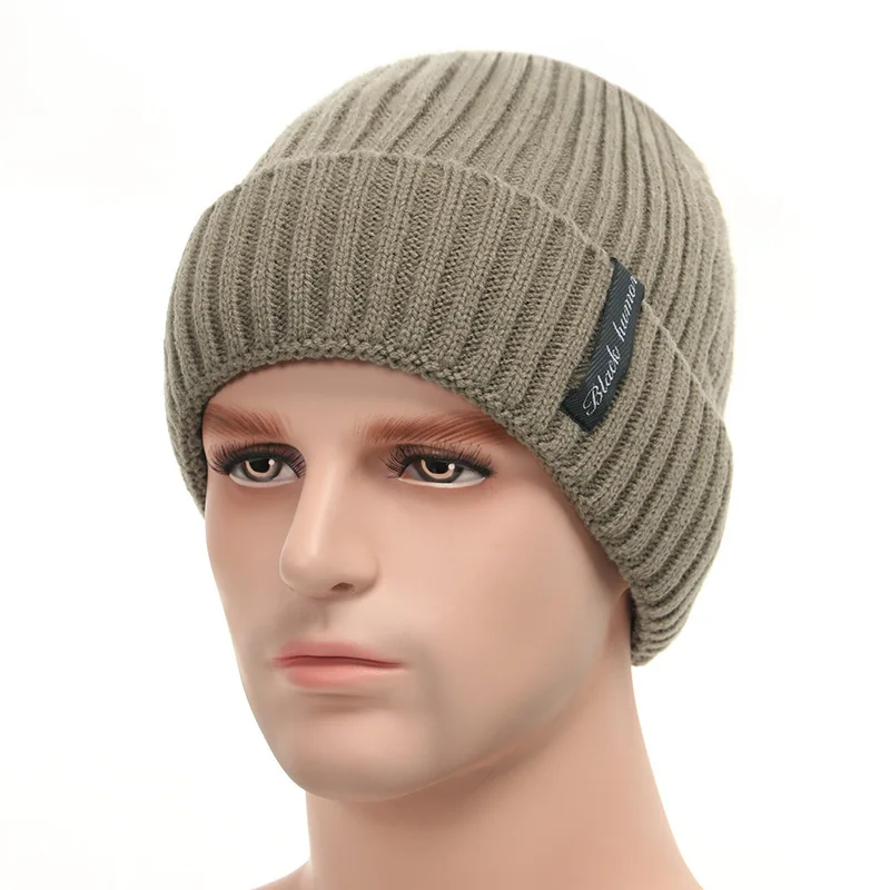 Khaki Hat Мода набор трикотажной шапка и шарф, Флисовая подкладка шапка мужская зимняя удобные и мягкие шапка женская зимняя сплошной цвет теплая зимние шапки мужские балаклава женские,очень популярен у русского народа - Цвет: Khaki Hat