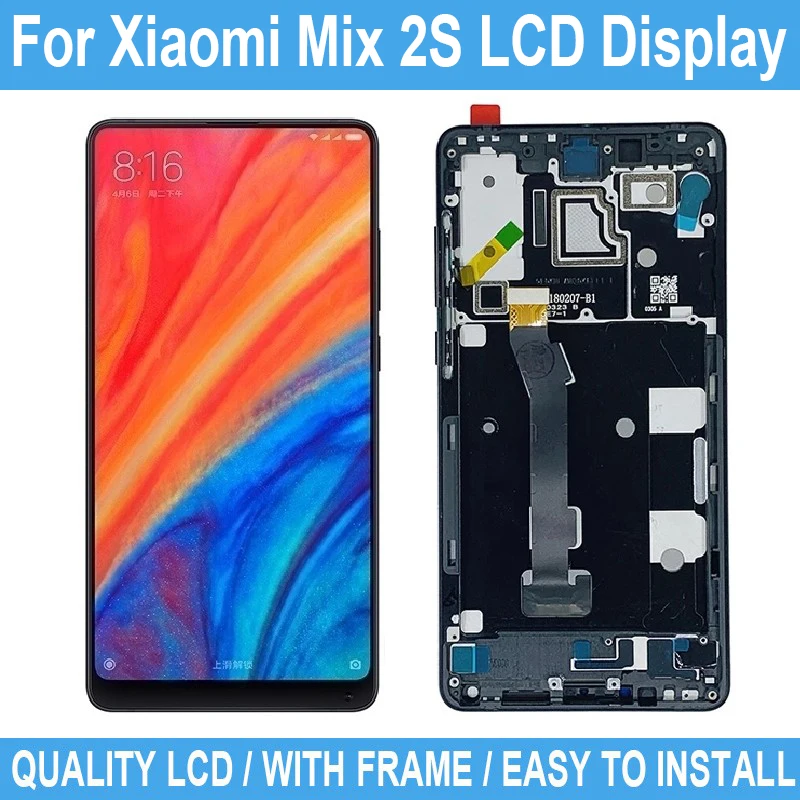 Новый ЖК-дисплей 5 99 дюйма для Xiaomi Mix 2S ЖК-экран с сенсорным экраном дигитайзер
