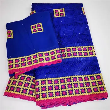 

5+2yards african bazin riche fabric african lace fabric blue bazin brode embroidery dubai lace fabric for wedding dress