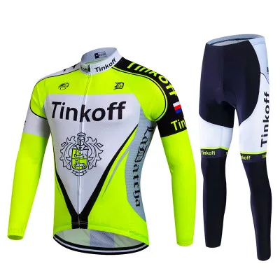 cycling jersey 2 Дышащая велосипедная майка, одежда для велосипеда, рубашка с длинным рукавом, комбинезон, комплект одежды для горного велосипеда, TINKOFF SKY - Color: cycling jersey 2