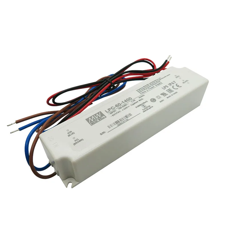 MEAN WELL LPC-60-1400 драйвер DC 42V 1400MA источник питания для Cree CXB3590 светодиодный