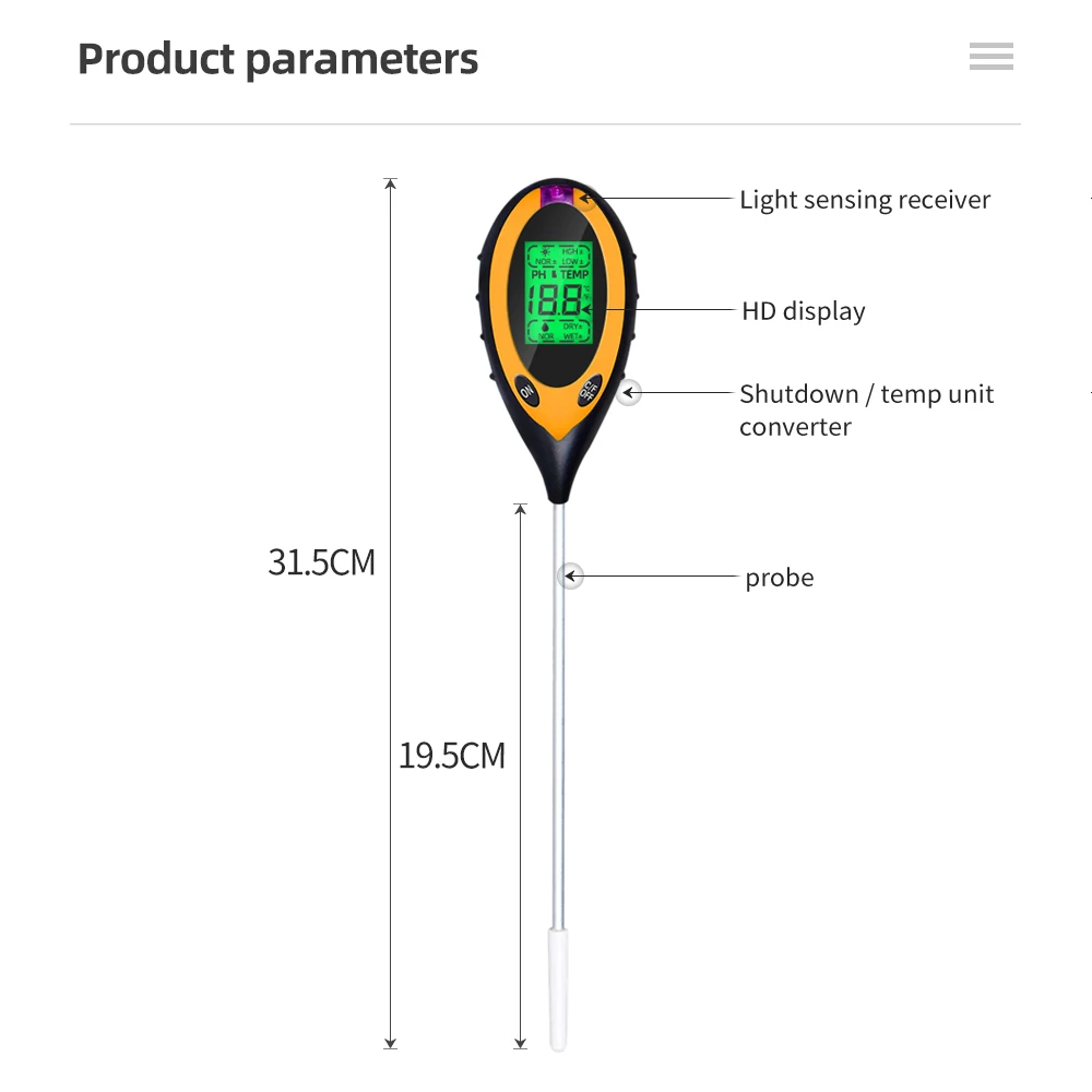 Metal Sensor Probe, 3 ~ 8ph Higrômetro