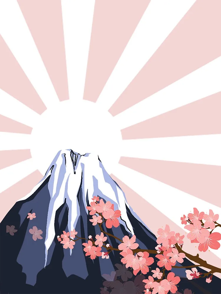 卡通富士山日本旅游海报背景psd背景图片素材免费下载 图片编号ynzklgom Pngbag素材网