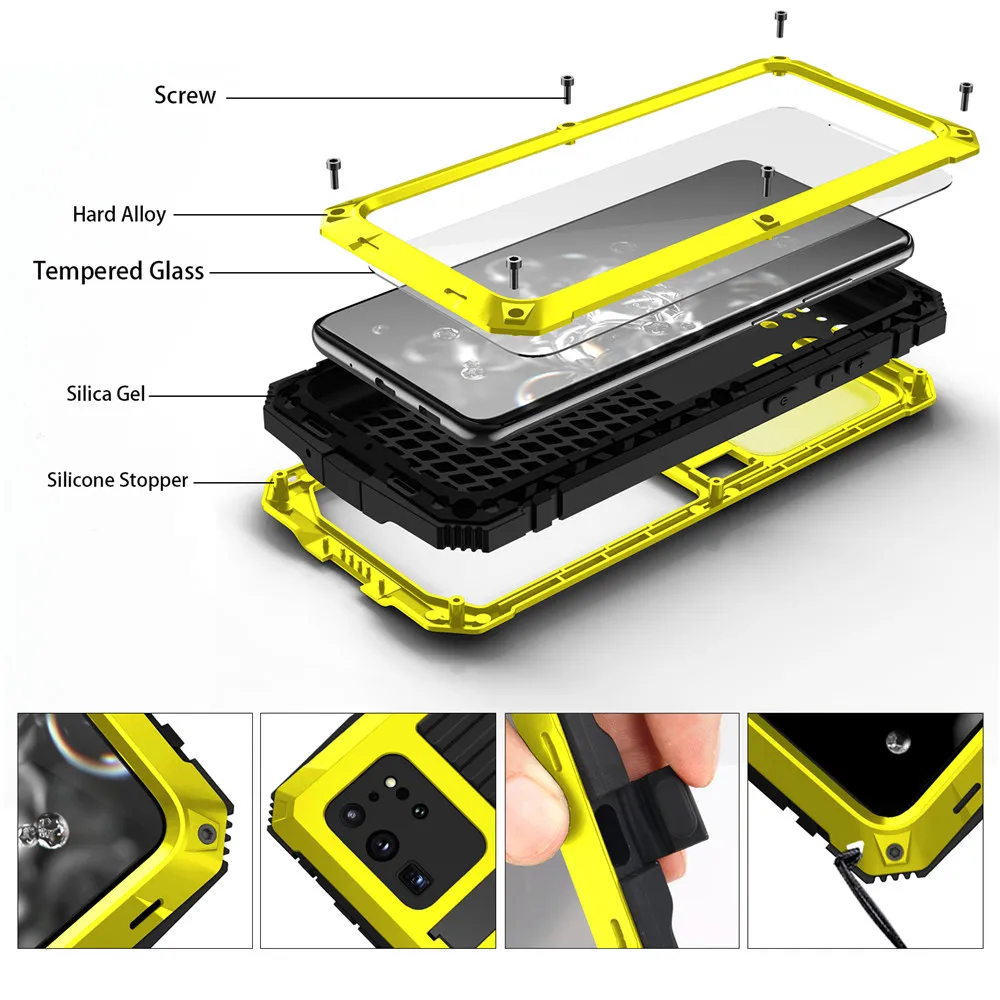 Waterproof IP68 Diving Holder Case For Samsung S20 Ultra Cover Metal Hybrid Armor Shockproof Stand Cases for Samsung S20 Plus Waterproof IP68 Diving Holder Case For Samsung S20 Ultra Cover Metal Hybrid Armor Shockproof Stand Cases for Samsung S20 Plus