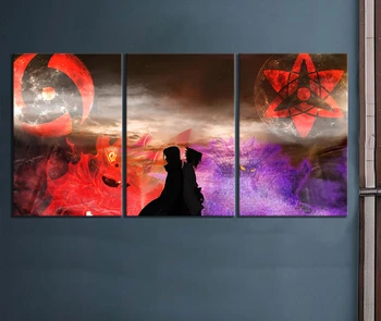 

Home Decor Poster Pictures Prints Canvas 3 Piece Itachi Uchiha and Sasuke Uchiha Naruto Anime Posters Room Decorative Paintin