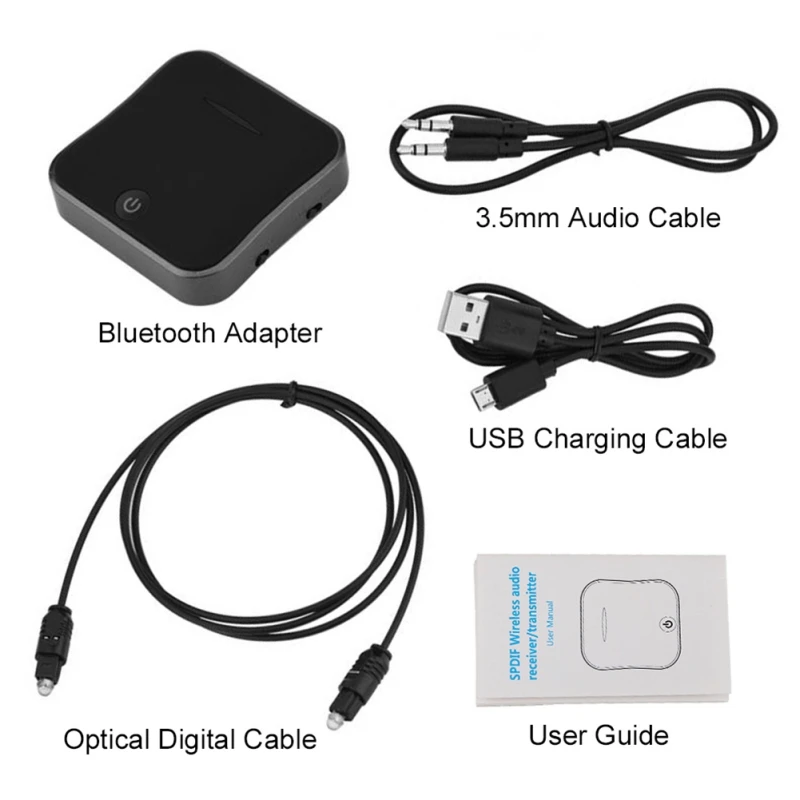 Беспроводной Bluetooth аудио адаптер 2 в 1 беспроводной передатчик Toslink/SPDIF оптический цифровой ТВ приемник с CSR8675 APTX-HD