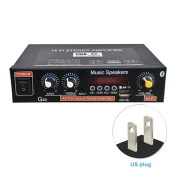 

G30 FM Radio MP3 Stereo Amplifier System Dual Channel Digital Wireless Bluetooth Home Theater Portable Karaoke HIFI Iron