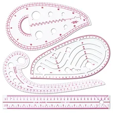 4 sztuk zestaw krawiec linijka miernicza zestaw DIY krawiec wzory szycia rysunek narzędzia do pikowania odzież Patchwork krzywa cięcia Craft