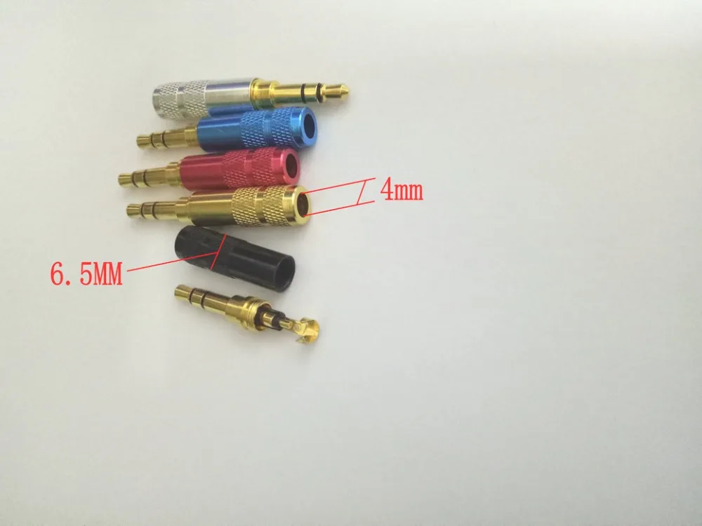 

25pcs 5color Gold Plated mini 3.5mm sterto plug Audio soldering connector adapter New