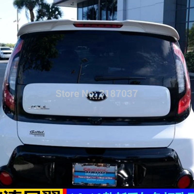Аксессуары для Kia Soul спойлер 2010 2018 АБС пластик Неокрашенный задний на крыло крышу