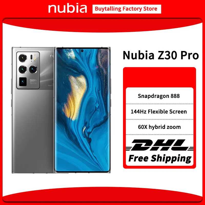 Смартфон Nubia Z30 Pro оригинальные бесплатная доставка экспресс-почтой DHL 5G дюйма AMOLED