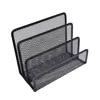 Black Metal Mesh Desk Organizer Desktop Letter Sorter Mail Tray File Organiser Office Home Bookends Book Holder Business ► Photo 3/6