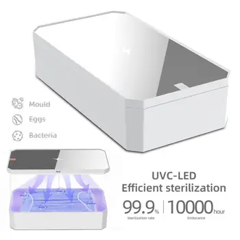 

2020 Hot 4 In1 Portable UVC Lights Ultraviolet Lamps Smart Phone Mask Disinfection Box 10W Cordless Fast Charger Sterilizer Box