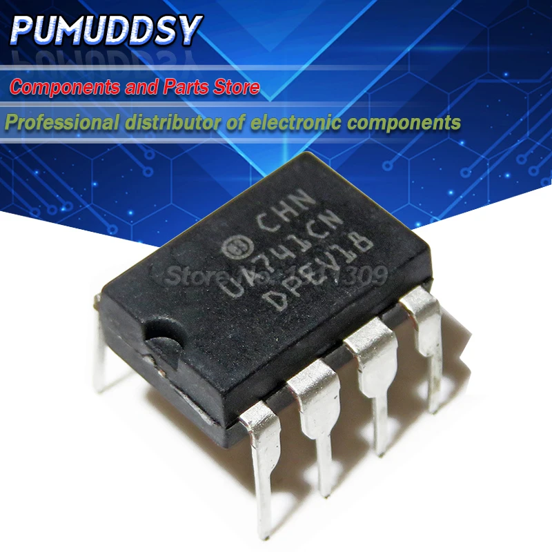 10 шт. DIP IC 8 контактов UA741CN UA741CP UA741 Amp LM741 741 DIP-8 | Электронные компоненты и