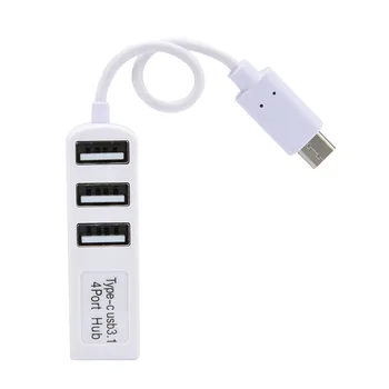 

Ultra-thin mini regular Type-C to 4-port USB 3.0 hub data conversion transmission adapter high fidelity fast conduction #10