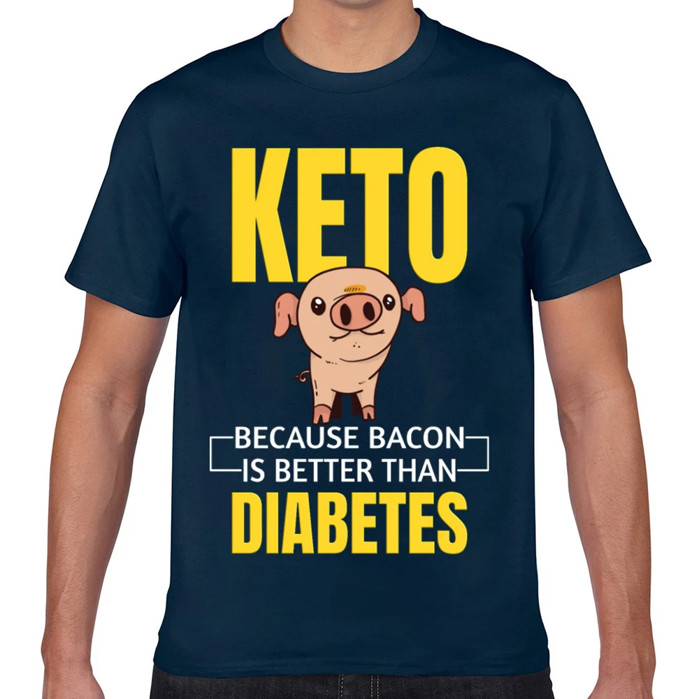 Мужская футболка кетогеничная диета keto потому базовая черная короткая мужская |