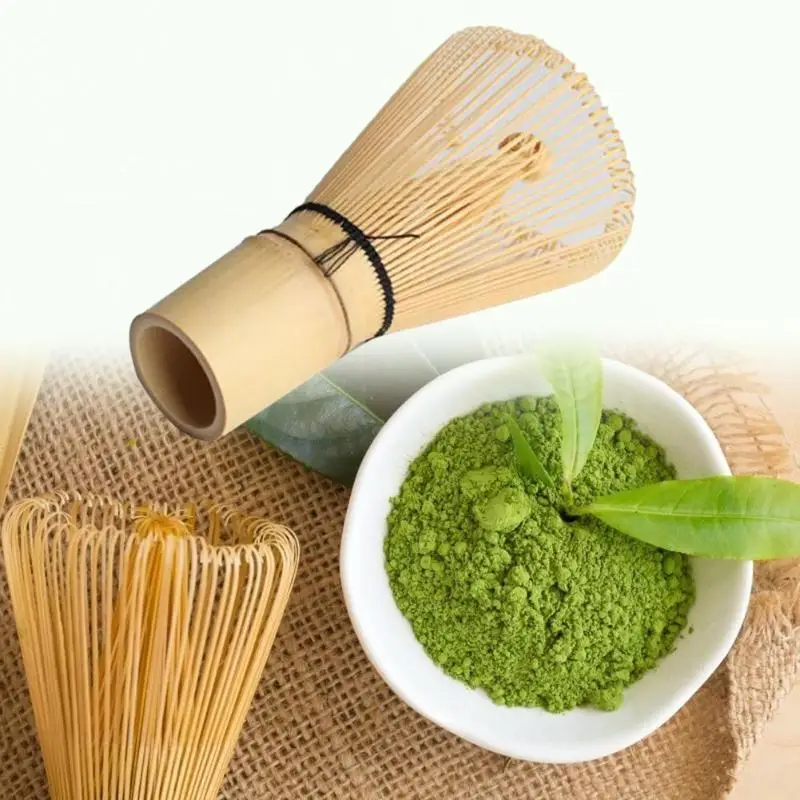 Japanese Whisk Brush Tool Matcha Green Tea Powder Solid and Sustainable Traditional Utensils Bamboo Kitchen Tea Accessories