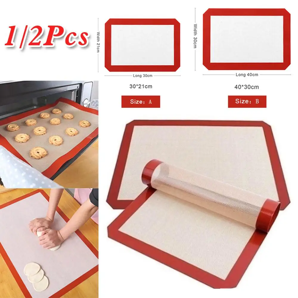 Baking Mat Macaron Silicone Sheet Kitchen Rolling Dough Non Stick Pads New