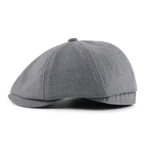 Унисекс плоский берет кепка Повседневная зимняя теплая Англия Стиль Классический восьмиугольная шляпа-MX8