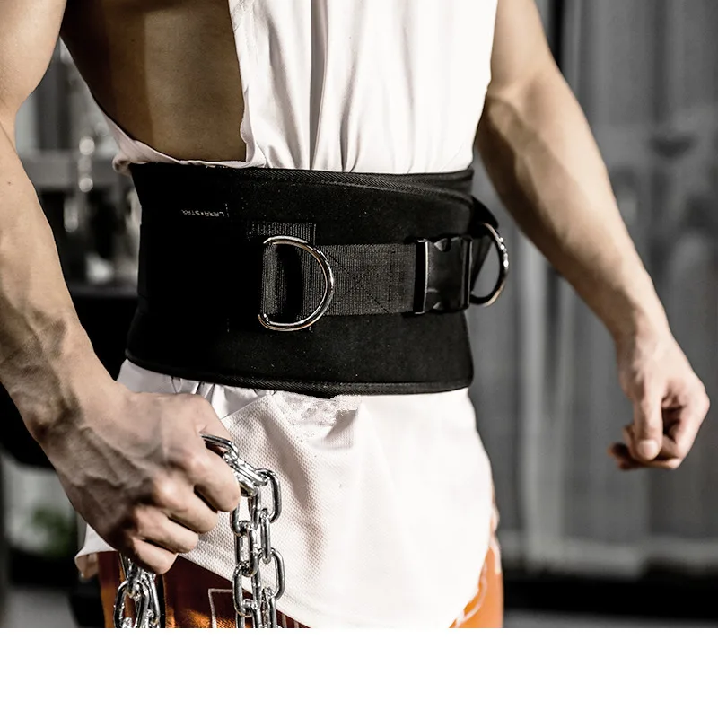 Weight Lifting Dip Belt with Chain Heavy Duty Core Support For Fitness Bodybuilding Pull up Strength Training Load Waist Strap 3
