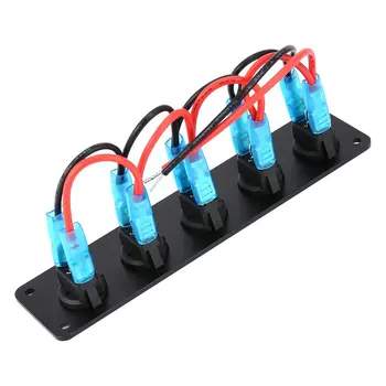 

ON-OFF Toggle Switching Control Panel with Digital Voltmeter 2 USB Charger 12V for Car Marine Boat