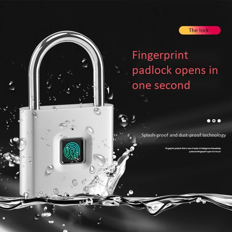 Безопасность Keyless USB Перезаряжаемый дверной замок отпечаток пальца Умный Замок быстрая разблокировка