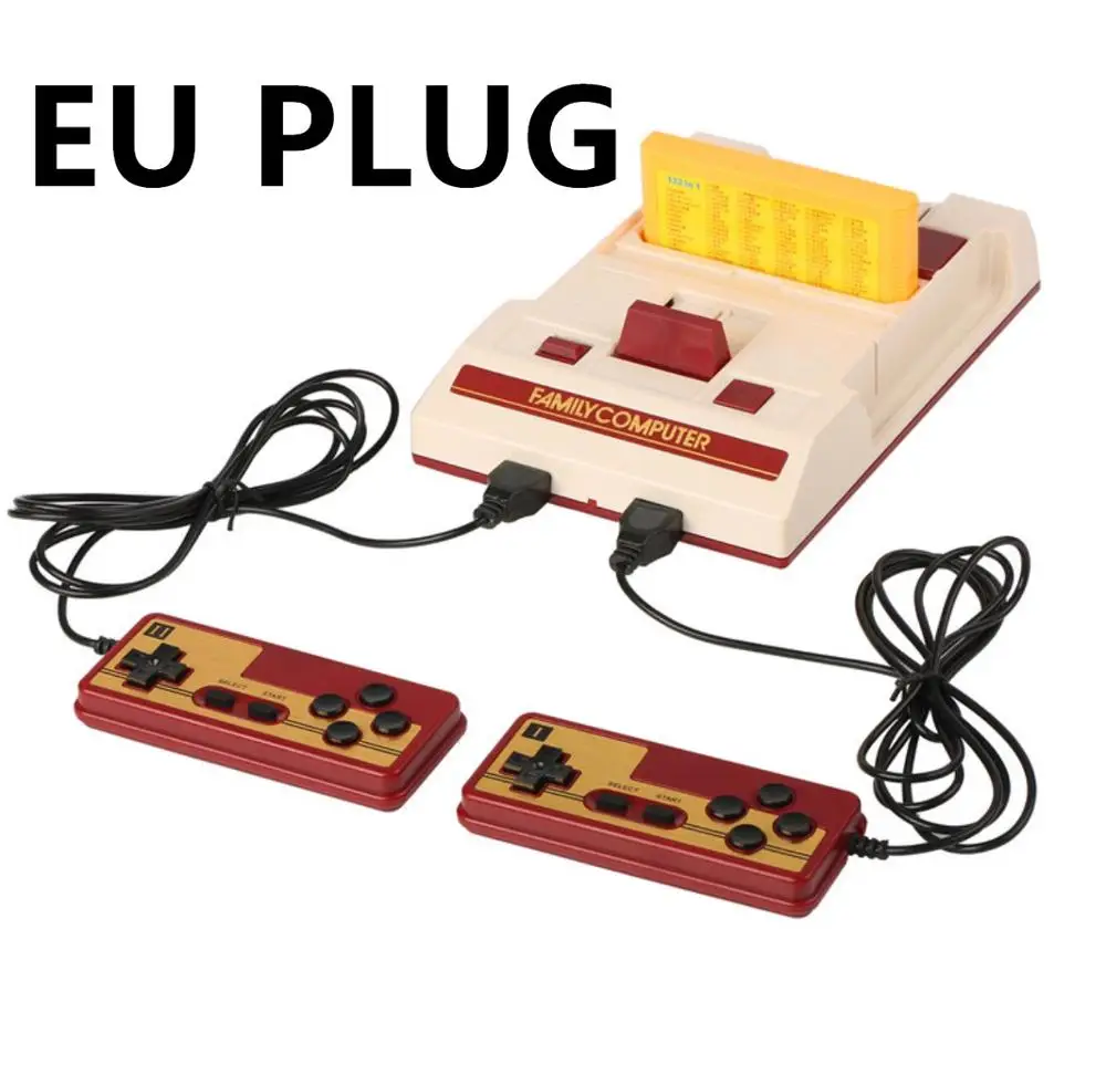 ТВ игровая консоль встроенные 500 игры видео игровая консоль игровая машина 8 бит ТВ игровая консоль Ретро аркадная игра классический подарок - Цвет: EU Plug Built-in 500