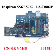 Novo bal21 LA-D802P para dell inspiron 15 5567 5767 notebook computador portátil placa mãe 4415 cpu CN-0KY6H5 ky6h5 mainboard 100% testado