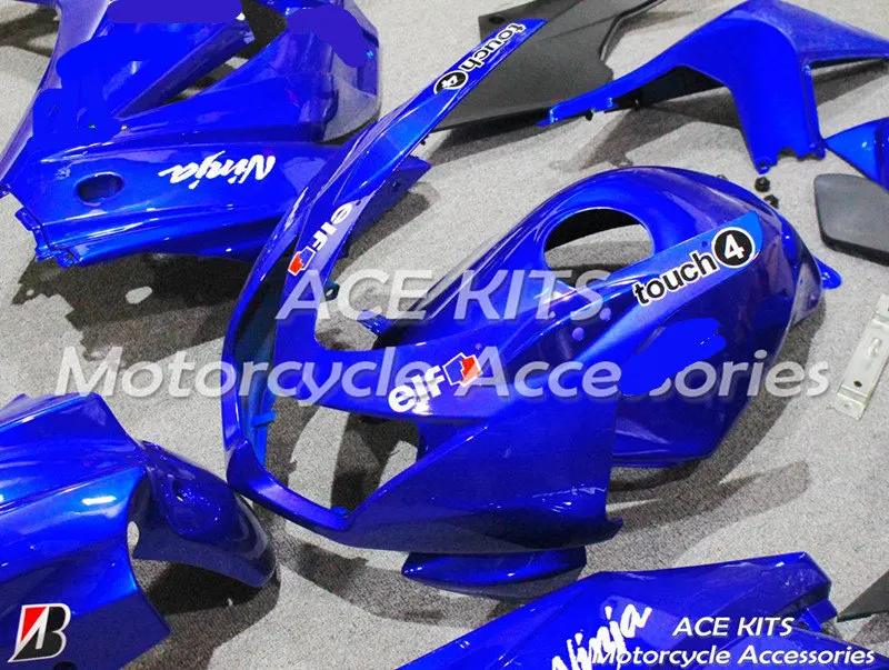 Мотоциклетный обтекатель abs для Kawasaki Ninja250 2008-2012 впрыска Bodywor сенсационная цвет синий, черный; Большие размеры 34–43+ майка ACE № 886