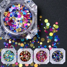 1 коробка от BORN PRETTY-блестки для ногтей голографический блестящий порошок серебристые, лазерные Маникюр украшения для ногтей