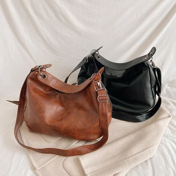 

Casual PU Leather Luxury Handbags Women Bags Designer Simple Shoulder Messenger Bag Large Capacity Shoulder Bags for Women 2020
