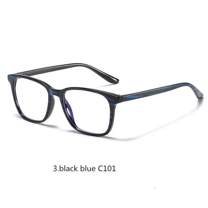 3.black blue C101 LUKOKO анти синий луч света излучения очки для компьютерных игр для мужчин и женщин синий блокирующий блокатор очки gafas luz azul - Цвет оправы: 3.black blue C101