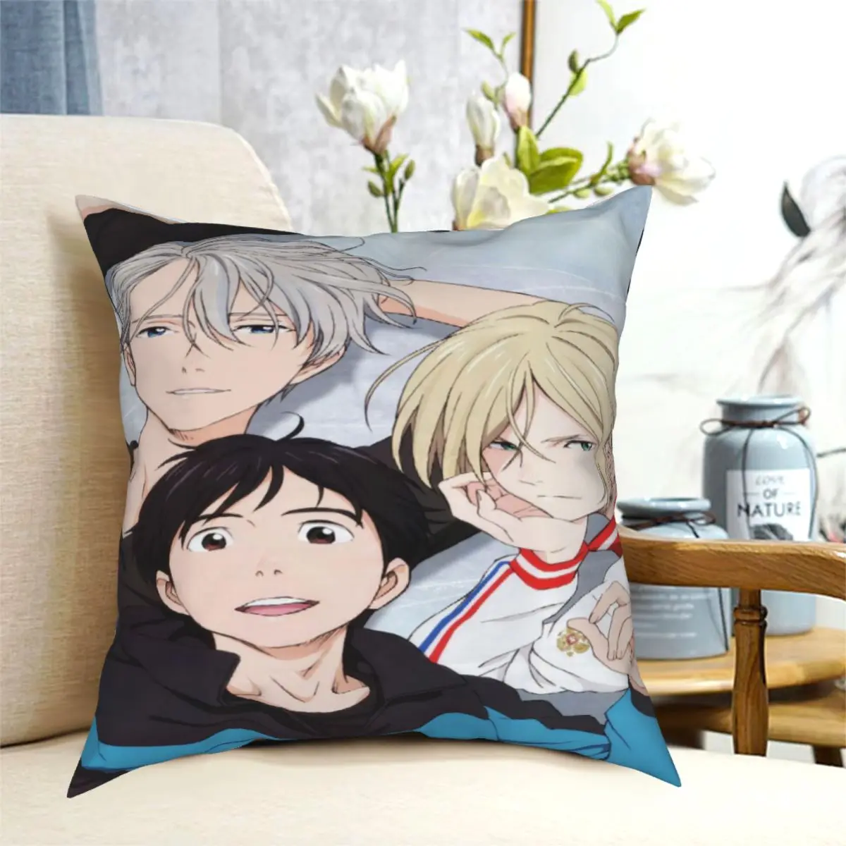 Юрий! On ICE 3374 Подушка Dakimakura чехол для подушки Чехол сатиновая | Дом и сад