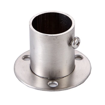 

free shipping 22 mm thick stainless steel pipe flange socket lengthened clothes rod holder fitting clothes rod bracket hardware