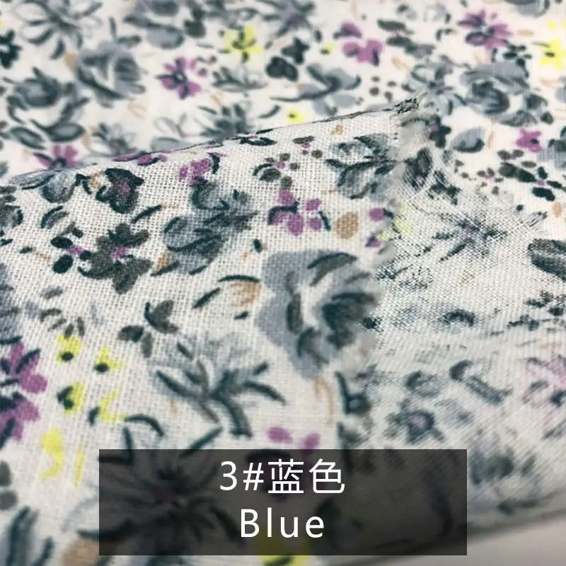 Цветочный из хлопчатобумажной ткани простые тканые текстильные стеганые ткани для штор или DIY 50*145 см W34