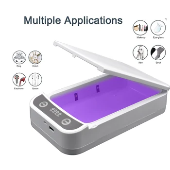 

Portable 5V UV Light Sterilizer Disinfection Box Personal Phone Sterilizer Case Household Cleaner with Aromatherapy