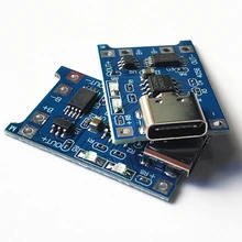 

Type-c/Micro USB 5V 1A 18650 TP4056 Lithium Battery Charger Module Charging Board With Protection Dual Functions 1A Li-ion1