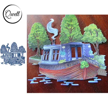 

QWELL Cruise Ship Metal Cutting Dies for Scrapbooking and Card Making Paper Craft 2019 New die cuts