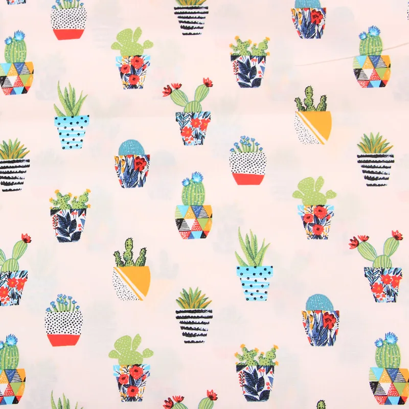 Высокая плотность хлопок Поплин Ткань с цветочным принтом, ручная работа DIY лоскутное платье Детская одежда CR-116