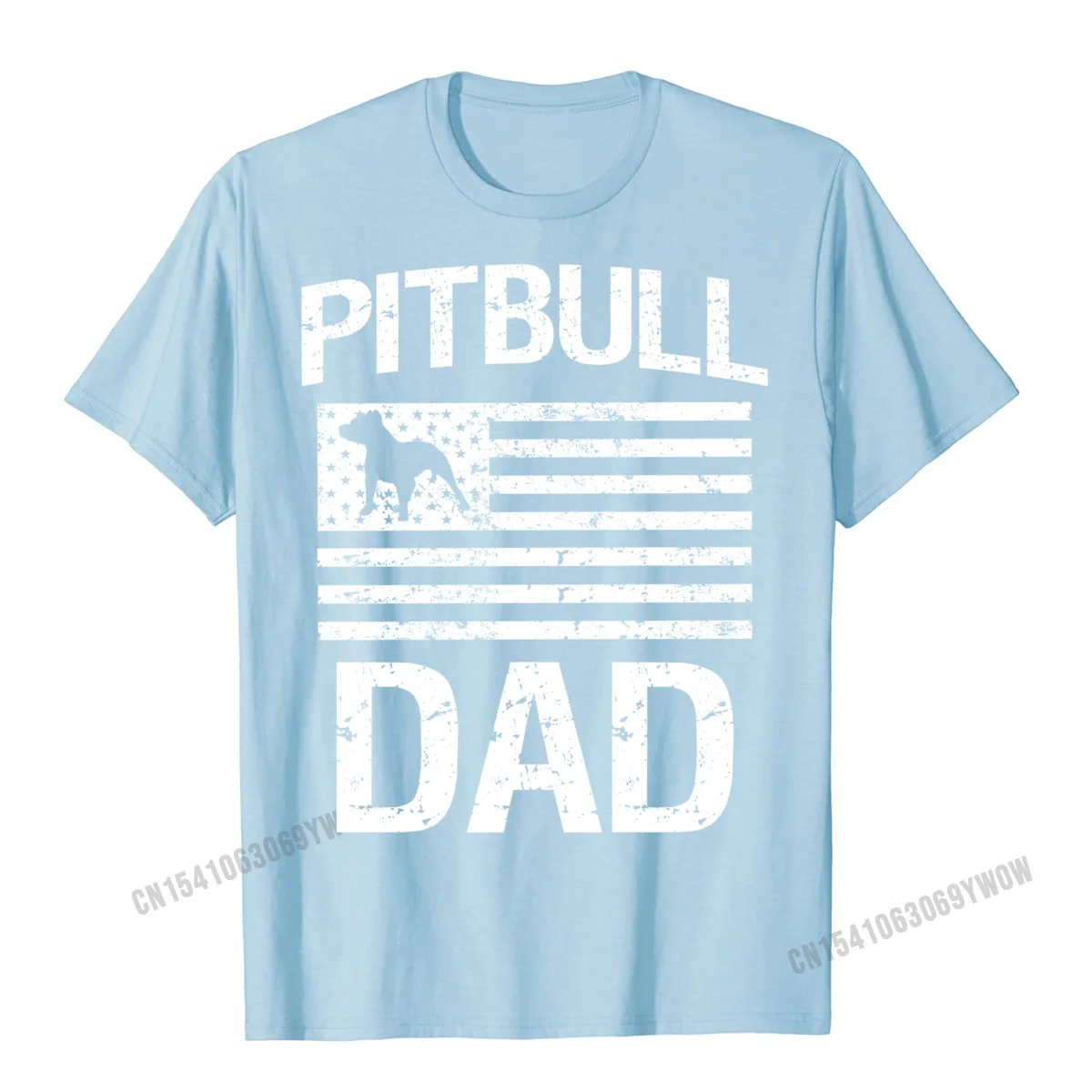 Simple Style Slim Fit Tshirts Dominant Summer Short Sleeve O-Neck Tops & Tees 100% Cotton Fabric Men's Unique Tops & Tees Pitbull Dad Mens Hoodie Pit Bull Dog Flag Sweater gift__334 light