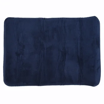 

Microfiber Non-slip bath mats rebound sponge coral velvet super absorbent doormat carpet 40x60cm Navy blue