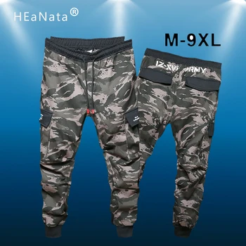 

M-9XL 2020 New Joggers Pants Men Sport Outdoor Camouflage Military Pure Harem Pant Men Trousers Camo Mens Running