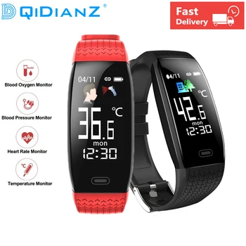 

NEW T5 Smart Band Fitness Tracker Sport Bracelet With Body Temperature Heart Rate Blood Pressure Monitor Wristband Waterproof